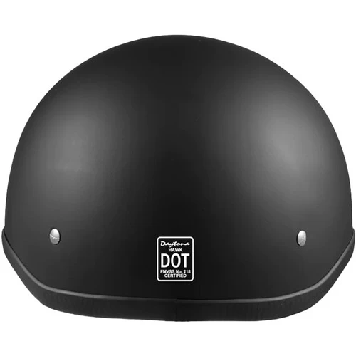 Daytona Hawk DOT Helmet Dull Black 4 Daytona Hawk DOT Helmet Dull Black - Image 4