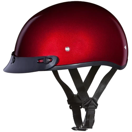 Daytona Skull Cap Helmet Black Cherry Metallic 1 Daytona Skull Cap Helmet Black Cherry Metallic