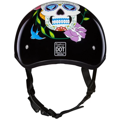 Daytona Skull Cap Helmet Diamond Skulls 1 Daytona Skull Cap Helmet Diamond Skulls