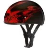 Daytona Skull Cap Helmet Skull Flames Red