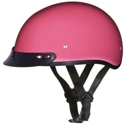 Daytona Skull Cap Helmet Hi-Gloss Pink With Visor