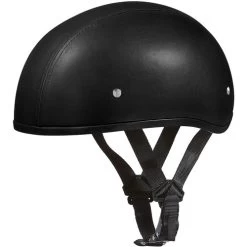 Daytona Skull Cap Helmet W/o Visor Leather Covered