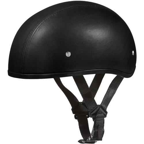 Daytona Skull Cap Helmet W/o Visor Leather Covered 1 Daytona Skull Cap Helmet W/o Visor Leather Covered