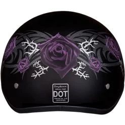 Daytona Skull Cap Helmet Purple Rose