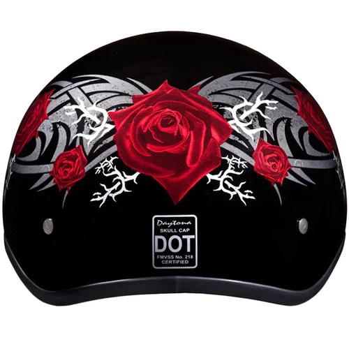 Daytona Skull Cap Helmet Rose 1 Daytona Skull Cap Helmet Rose