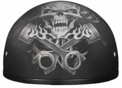 Daytona Skull Cap Helmet Pistons Skull