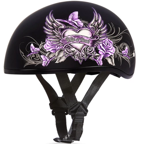 Daytona Skull Cap Wild At Heart Helmet 1 Daytona Skull Cap Wild At Heart Helmet