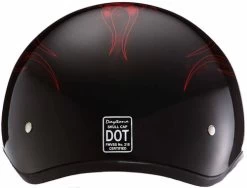 Daytona Skull Cap Helmet Skull Flames Red -HJC Store daytona skull cap with skull flames red helmet back 31369.1517461217