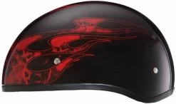 Daytona Skull Cap Helmet Skull Flames Red -HJC Store daytona skull cap with skull flames red helmet left 23465.1517461215