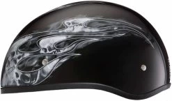 Daytona Skull Cap Helmet Skull Flames Silver 9 Daytona Skull Cap Helmet Skull Flames Silver -HJC Store daytona skull cap with skull flames silver helmet left 41120.1517461981