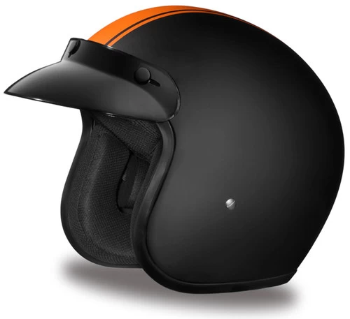 Daytona Cruiser Helmet Orange Pin Stripe 1 Daytona Cruiser Helmet Orange Pin Stripe