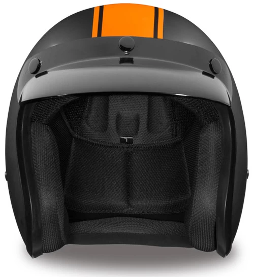 Daytona Cruiser Helmet Orange Pin Stripe 2 Daytona Cruiser Helmet Orange Pin Stripe - Image 2