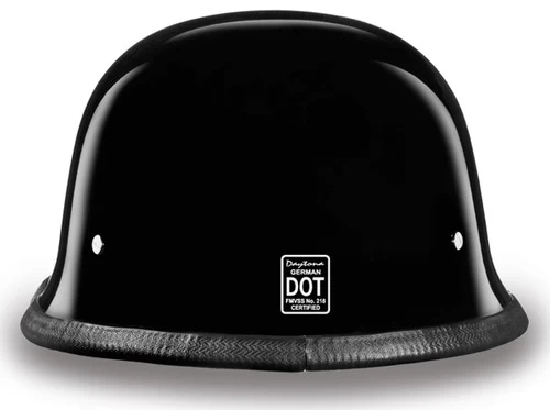 Daytona German Helmet DOT Hi-Gloss Black 5 Daytona German Helmet DOT Hi-Gloss Black - Image 5