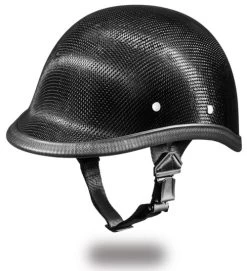 Daytona Hawk Polo Style Novelty Helmet Grey Carbon Fiber