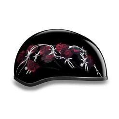 Daytona Skull Cap Helmet Barbed Roses -HJC Store daytona skull cap helmet barbed roses right 78202.1548732370