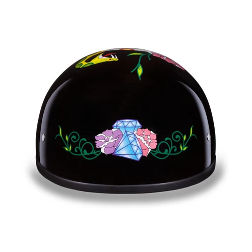 Daytona Skull Cap Helmet Diamond Skulls 5 Daytona Skull Cap Helmet Diamond Skulls - Image 5