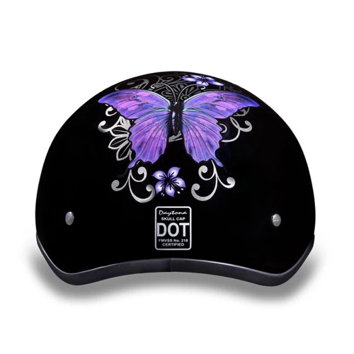 Daytona Skull Cap Helmet Butterfly 3 Daytona Skull Cap Helmet Butterfly - Image 3