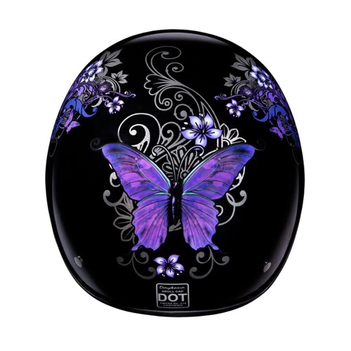 Daytona Skull Cap Helmet Butterfly 5 Daytona Skull Cap Helmet Butterfly - Image 5