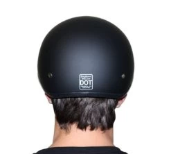 Daytona Skull Cap Helmet Dull Black -HJC Store daytona skull cap slim line headshot back 38624.1520559866