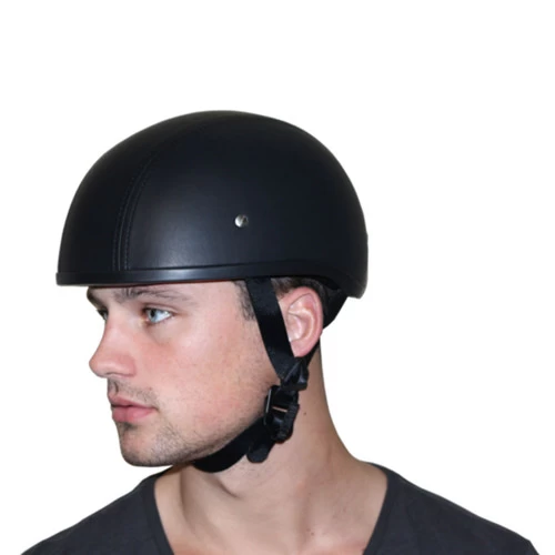 Daytona Skull Cap Helmet W/o Visor Leather Covered 9 Daytona Skull Cap Helmet W/o Visor Leather Covered - Image 9