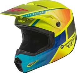 Fly Racing Kinetic Drift Youth Helmet 36 Fly Racing Kinetic Drift Youth Helmet -HJC Store fly racing kinetic drift helmet blue hi viz yellow charcoal front left 17779.1644371848