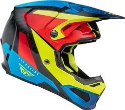 Fly Racing Formula Carbon Prime Helmet -HJC Store fly racing formula carbon prime helmet hi viz yellow blue red right 23612.1644743998