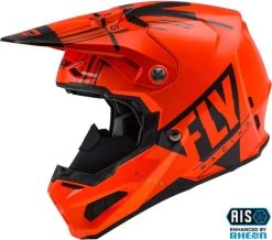 Fly Racing Formula Vector Cold Weather Helmet -HJC Store fly racing formula vector cold weather helmet neon orange charcoal grey left 69577.1566027951