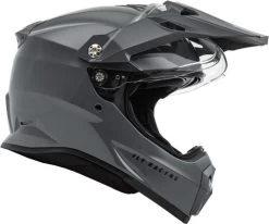 Fly Racing Trekker Solid Helmet -HJC Store fly racing trekker helmet solid grey right shield up 88977.1644099851
