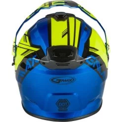 Gmax AT-21S Epic Snow Helmet - Dual Shield -HJC Store gmax at 21s epic helmet dual shield blue hi vis black back 66620.1603451637