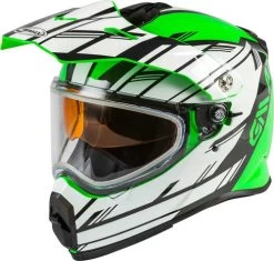 Gmax AT-21S Epic Snow Helmet - Dual Shield -HJC Store gmax at 21s epic helmet dual shield green white black left 03218.1603451642