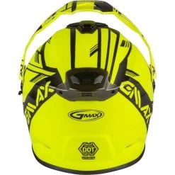 Gmax AT-21S Epic Snow Helmet - Dual Shield -HJC Store gmax at 21s epic helmet dual shield hi vis black back 82367.1603451683