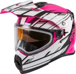 Gmax Youth AT-21Y Epic Snow Helmet - Dual Shield -HJC Store gmax at 21s epic helmet dual shield pink white black left 58513.1603553228