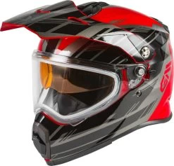 Gmax Youth AT-21Y Epic Snow Helmet - Dual Shield -HJC Store gmax at 21s epic helmet dual shield red black silver left 91190.1603553239