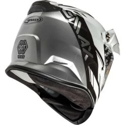 Gmax AT-21S Epic Snow Helmet - Dual Shield -HJC Store gmax at 21s epic helmet dual shield silver white black back right 92130.1603451470
