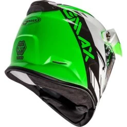 Gmax AT-21S Epic Snow Helmet - Electric Shield -HJC Store gmax at 21s epic helmet electric shield green white black back right 91847.1603449070