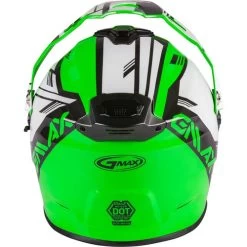 Gmax AT-21S Epic Snow Helmet - Electric Shield -HJC Store gmax at 21s epic helmet electric shield green white black back 73421.1603449091