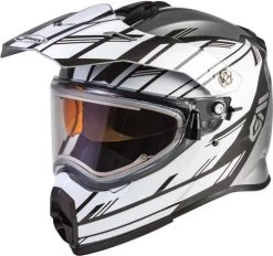 Gmax AT-21S Epic Snow Helmet - Electric Shield -HJC Store gmax at 21s epic helmet electric shield silver white black left 77304.1603448897