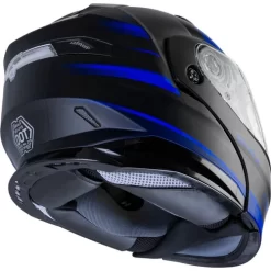 Gmax MD-01S Descendant Helmet - Dual Shield -HJC Store gmax dm 01s descendant helmet dual shield matte black blue back right 75074.1669463012