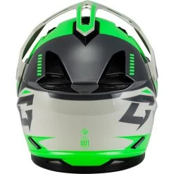 Gmax GM-11S Ronin Snow Helmet - Electric Shield -HJC Store gmax gm 11s ronin electric shield helmet green grey back 48807.1698618572