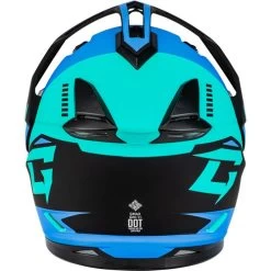 Gmax GM-11S Ronin Snow Helmet - Electric Shield -HJC Store gmax gm 11s ronin electric shield helmet matte black blue back 79631.1698618567