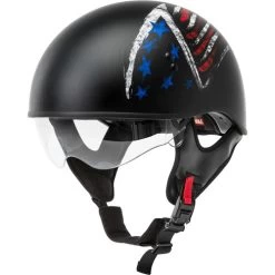 Gmax HH-65 Bravery Naked Helmet -HJC Store gmax hh 65 bravery naked helmet red white blue clear shield 34855.1588163987