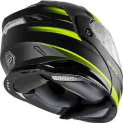 Gmax MD-01S Descendant Helmet - Electric Shield -HJC Store gmax md 01s descendant helmet electric shield matte black hi vis back right 79661.1669970603