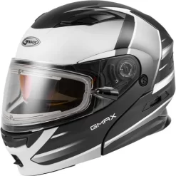 Gmax MD-01S Descendant Helmet - Electric Shield -HJC Store gmax md 01s descendant helmet electric shield matte black white 81363.1697853886