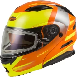 Gmax MD-01S Descendant Helmet - Electric Shield -HJC Store gmax md 01s descendant helmet electrlc shield neon orange hi vis 83834.1669970680