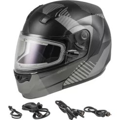 Gmax MD-04S Reserve Helmet - Electric Shield 30 Gmax MD-04S Reserve Helmet - Electric Shield -HJC Store gmax md 04s reserve snow helmet electric shield dark silver black set 36186.1669375437