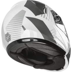 Gmax MD-04S Reserve Helmet - Electric Shield 24 Gmax MD-04S Reserve Helmet - Electric Shield -HJC Store gmax md 04s reserve snow helmet white silver back right 52387.1669374406