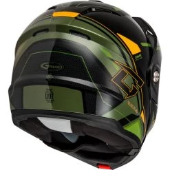 Gmax MD-74S Spectre Snow Helmet - Electric Shield -HJC Store gmax md 74s specter electric shield helmet black green back right 09777.1698714399