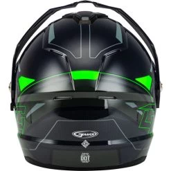 Gmax MD-74S Spectre Snow Helmet - Electric Shield -HJC Store gmax md 74s specter electric shield helmet grey neon green back 43915.1698714435