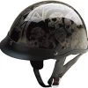 HCI 100 Half Helmet Silver Screaming Skulls