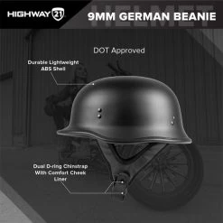 Highway 21 9MM German Helmet Solid -HJC Store highway 21 9mm helmet features 00072.1646727851